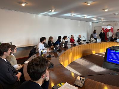 Students at the EIB Climate Survey Hackathon 2025