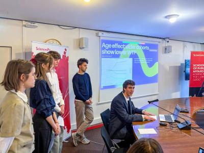 Students at the EIB Climate Survey Hackathon 2025