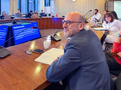 Students at the EIB Climate Survey Hackathon 2025