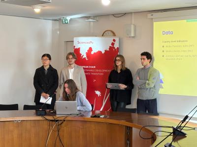 Students at the EIB Climate Survey Hackathon 2025