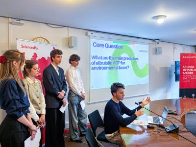 Students at the EIB Climate Survey Hackathon 2025