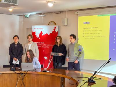 Students at the EIB Climate Survey Hackathon 2025