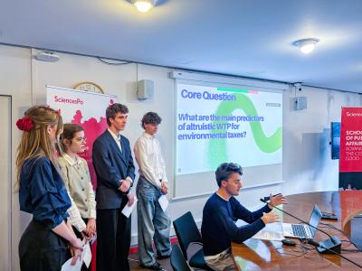 Students at the EIB Climate Survey Hackathon 2025