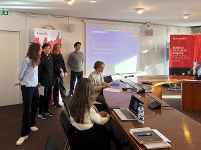 Students at the EIB Climate Survey Hackathon 2025