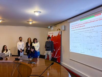 Students at the EIB Climate Survey Hackathon 2025