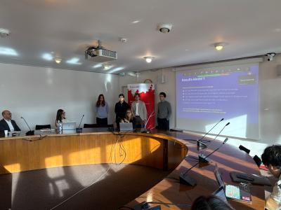 Students at the EIB Climate Survey Hackathon 2025