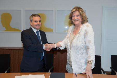 Mr Dario Scannapieco, Vice President of the EIB and Mrs Diana Bracco, Presidente e Amministratore delegato of Gruppo Bracco.