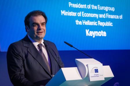 Kyriakos Pierrakakis, President of the Eurogroup and Greece's Minister for the National Economy and Finance