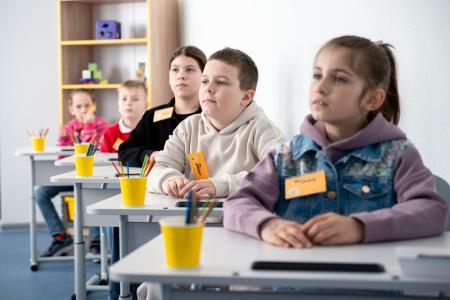 Ukrainian primary school in Hostomel reopens with EU support