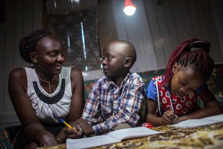 EU financing enabled d.light design to develop the installation of solar kits – including not only panels and lamps but also low-energy equipment (radios, TVs, etc.) – in sub-Saharan Africa