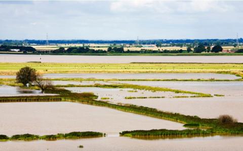 The Breach at Alkborough on the Humber Estuary in Eastern England