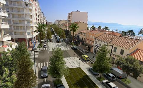 Construction of a new tramway line, 11.3 km with 20 stations, in Nice