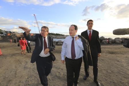 Ambroise Fayolle, Vice- Président de la BEI à la visite du chantier
