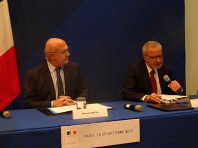 Michel Sapin, Ministre des Finances et des Comptes publics et Werner Hoyer, Président de la BEI