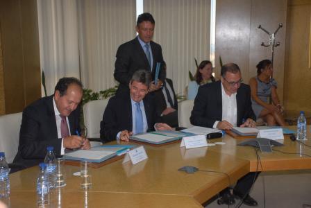 Houssein Mouelhi, Directeur général, BTK, Philippe de Fontaine Vive, Vice Président BEI et Badreddine Ouali, Président le Réseau Entreprendre