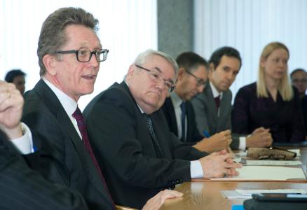 Mr. Artur Runge-Metzger, Director, “International & Climate Strategy” (Directorate A, EC / DG-CLIMA) and Mr Laszlo Baranyay, Vice President of the EIB.