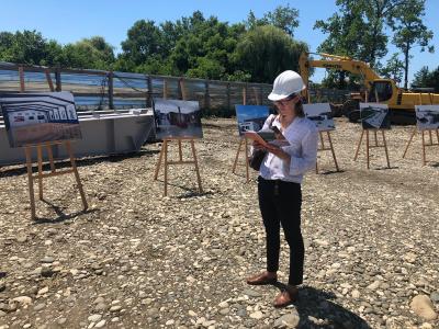 Contributors to the Eastern Partnership Technical Assistance Trust Fund (EPTATF) were invited to Poti, Georgia to visit two project sites, a sports centre and water pumping station, that have benefitted from EIB financing.