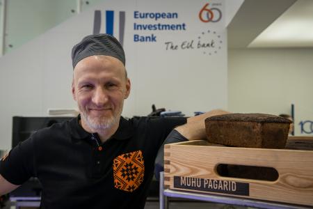 EuropeWorks exhibition in Brussels showcasing EFSI projects from the EIB and the EIF. Muhu Leib, a bakery from Estonia participated in the exhibition.