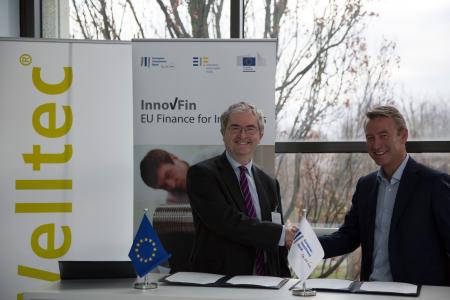 EIB Vice-President Jonathan Taylor and Welltec’s founder and CEO, Jørgen Hallundbæk