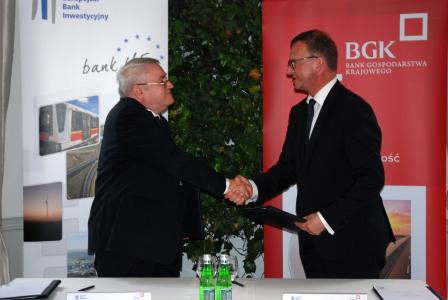 László Baranyay, EIB Vice-President responsible for lending in Poland and Dariusz Kacprzyk, BGK President