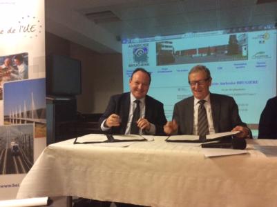 Ambroise FAYOLLE, Vice-Président de la BEI et par René SOUCHON, Président de la Région Auvergne