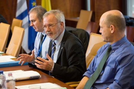 President Hoyer in conversation with journalists in advance of the European Council