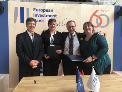 From left to right: From left to right Marcelo Héctor Cima, Argentinean Ambassador at the EU, Inés Zigarán, Environmental Minister of Argentina, Stefano Manserviri, Director General of DEVCO, and María Shaw-Barragán, director of EIB operations in LATAM