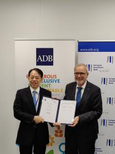 ADB President Masatsugu Asakawa and EIB President Werner Hoyer