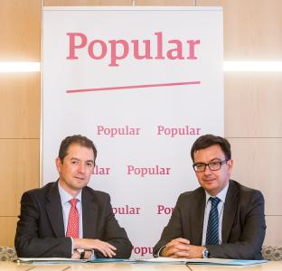 From left to right: Mr Francisco Gómez, Banco Popular and Mr Román Escolano, EIB Vice-President