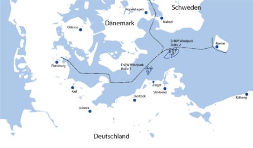 Construction and operation of a 288 MW offshore wind farm located in the German sector of the Baltic sea