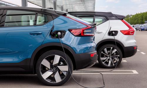 Sweden expo - Pure electric Volvo C40 and XC40