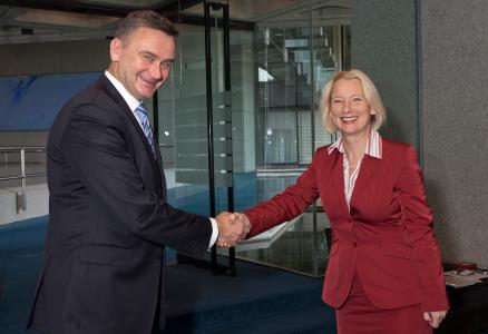 FROM LEFT TO RIGHT: Mr Zygmunti TRYBKA, Director of the Financing Department EFL and Mr Piotr KOZIOL, Director of the Legal Departement EFL