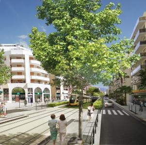 Construction of a new tramway line, 11.3 km with 20 stations, in Nice
