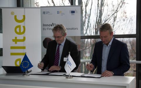 EIB Vice-President Jonathan Taylor and Welltec’s founder and CEO, Jørgen Hallundbæk