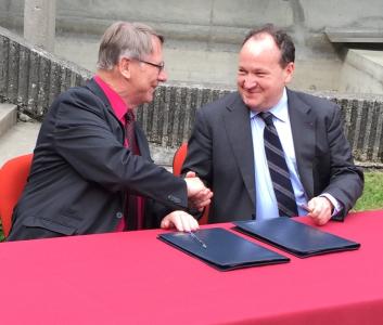 Gérard Vandenbroucke, Président du Conseil régional du Limousin et Ambroise Fayolle, Vice-président de la BEI