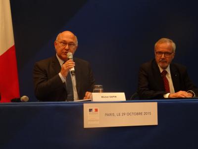 Michel Sapin, Ministre des Finances et des Comptes publics et Werner Hoyer, Président de la BEI
