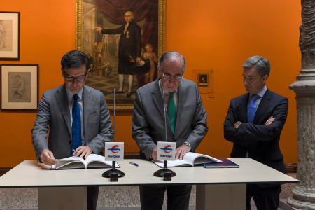 El vicepresidente del BEI Román Escolano y el Presidente Ibercaja, Amado Franco Lahoz