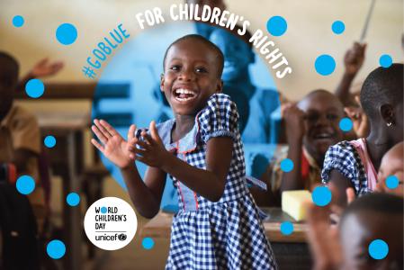 #GoBlue – EIB lights up in blue for World Children’s Day