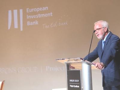 Werner Hoyer speaking about climate finance and sustainable finance