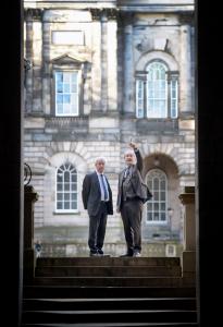 From left to right: Edinburgh Principal Professor Sir Timothy O'Shea and EIB Vice President Jonathan Taylor.