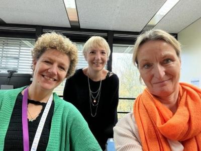 Gabriella Bomba, Lead of the enAble network, together with Sabine De Buyst, met with Barbara Balke, Interim Director General of Human Resources