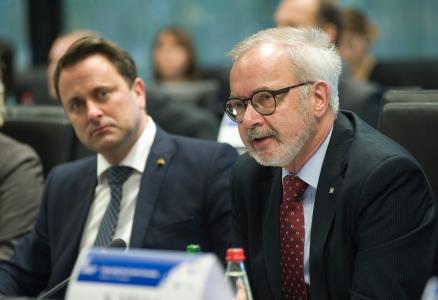 Xavier Bettel, Premier ministre luxembourgeois et Werner Hoyer, Président de la BEI