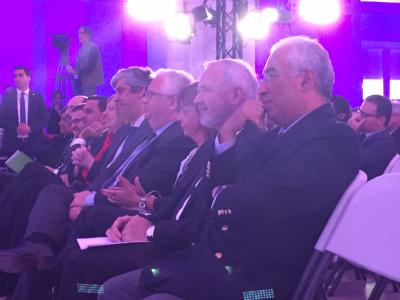 Mr Werner Hoyer, EIB President with Mr António Costa, Portuguese Prime minister and other Portuguese authorities.
