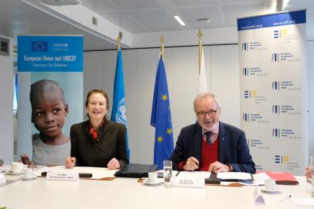 European Investment Bank and UNICEF partner to help improve access to quality education and protect children from climate change