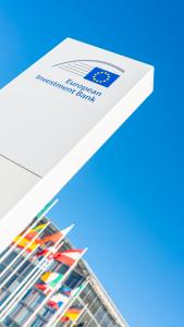EIB Group’s headquarters in Luxembourg with new logo