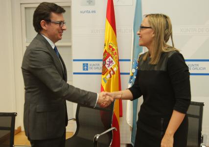 EIB Vice-President Román Escolano and Galicia’s Finance Minister, Elena Muñoz Fonteriz