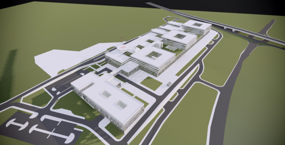 Artist impression of new Craiova Regional Emergency Hospital