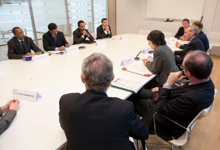 Ould Khouna, Minister of Employment, Vocational Training and New Technologies and the Mauritanian delegation at the European Investment Bank