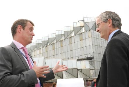 Barclays Relationship Director with responsibility for Higher Education in the Midlands David Glover and European Investment Bank Vice President responsible for the UK, Jonathan Taylor