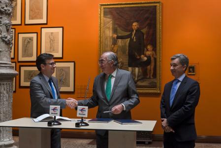 El vicepresidente del BEI Román Escolano y el Presidente Ibercaja, Amado Franco Lahoz